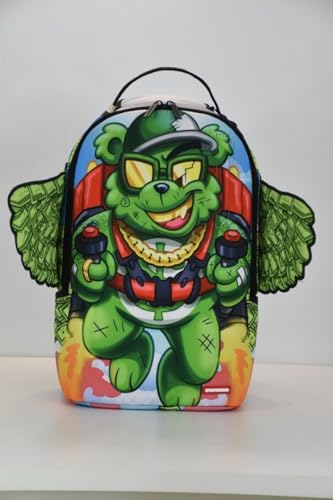 Sprayground Money Bear Wings DLX Backpack, Multicolor, Unisex, 100% Recycled Polyester, Multiple Storage Compartments2