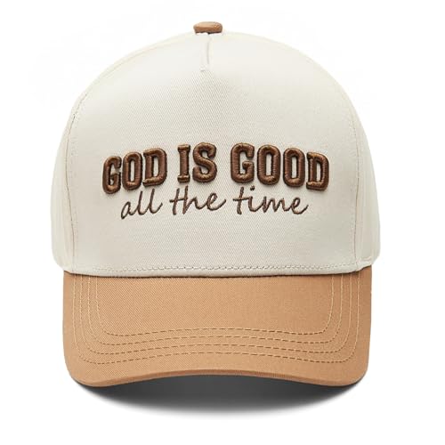 labi baby Embroidered GOD is Good All The Time Hat Christian Gift for Men Women Religious Two-Tone Church Sunday Service Cap Cotton Adjustable Faith Encouragement