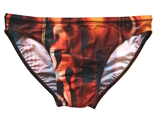 Maillot de bain anti humidité orange noir dry weave 882029-52 taille XS pour piscine