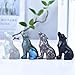 Ytbeoxk 2.1 Inch Black Obsidian Wolf Crystal Statue，Birthday Present Healing Crystal Decor，Wolf Totem Figurines Stone Energy Gemstones, in Bedroom Office Christmas Meditation Gifts for Men Gril Women