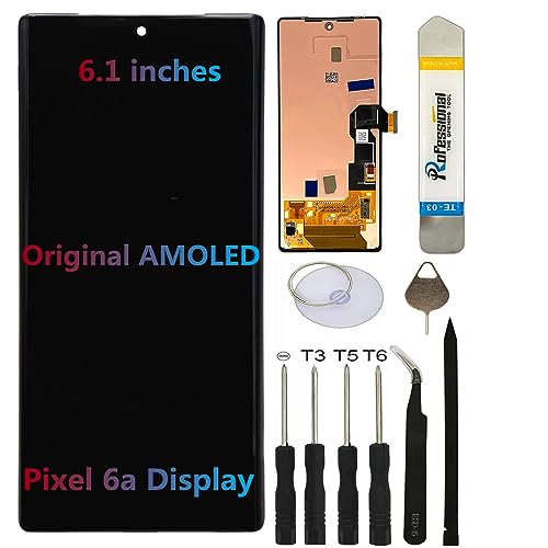 Tela LCD de 6,1 polegadas original para tela sensível ao toque do Google Pixel 6a GX7AS GB62Z G1AZG