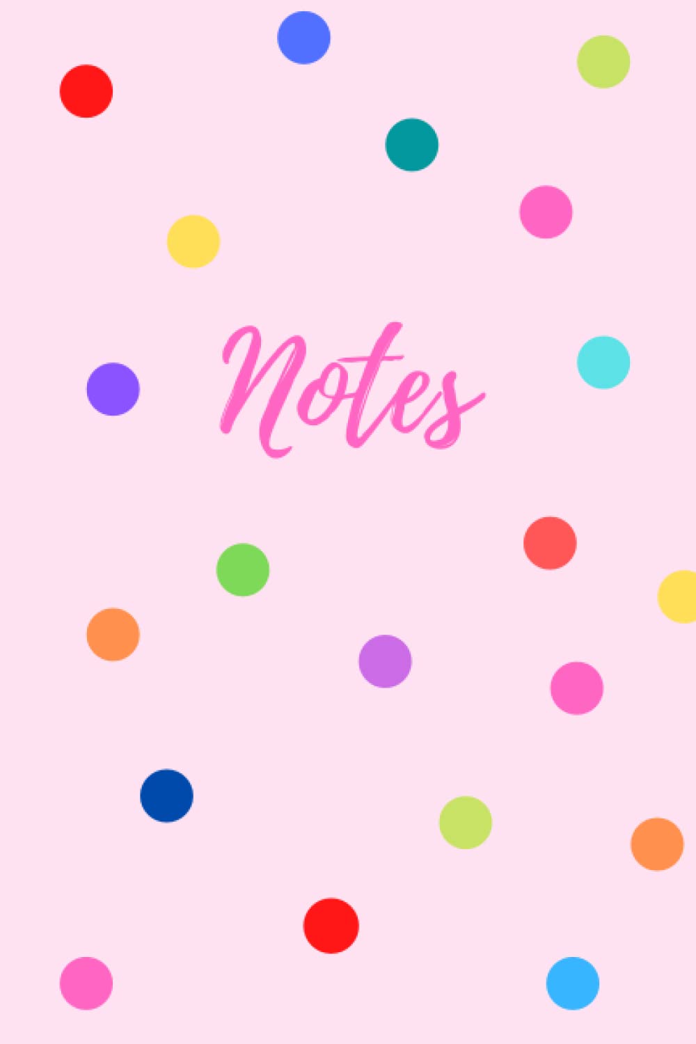 Rainbow spotty notebook: Rainbow polka dot notebook lined