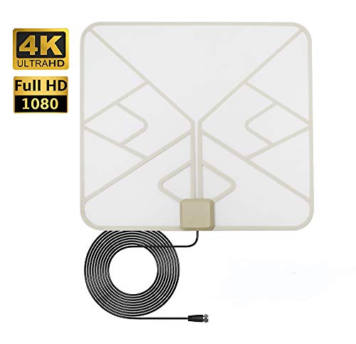 ANTAN Indoor Window Hdtv Antenna Up to 40-50 Miles Range-Transparentn Soft Design Support