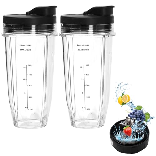 Listado de vaso licuadora ninja que Puedes Comprar On-line. 45 24 oz licuadora Ninja, Ideal para Batidos y Zumos, El Juego Incluye 2 piezas Vaso Exprimidor, 1 piezas Cuchilla Exprimidora(7 páginas)y 2 piezas Base Exprimidora