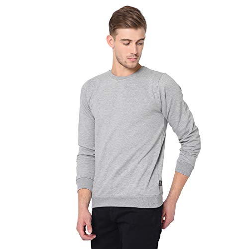 Image of Rigo Fleece Printed Round Neck Sweatshirt for Men | Full Sleeves Sweatshirt for Men | Casual Wear & Stylish Sweatshirts for Men