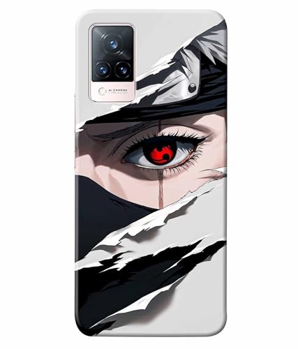Image of Red Eyes Printed Hard Back Case Cover & Compatible for Vivo V21 5G (Multicolor) - D1811