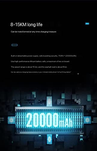 Smart Riding Boarding Box Elderly Scooter 20 Inch Electric Luggage Multi-Functional Trolley Suitcase, Combination Lock (White)3