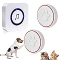 ChunHee Dog Doorbell/Doggie Doorbell/Dog Bells Toilet Training Smart Buttons Operating at 500Feet with 55 Melodies 5 Volume Levels LED Light Flash 1Receiver 2 Pet Doorbells