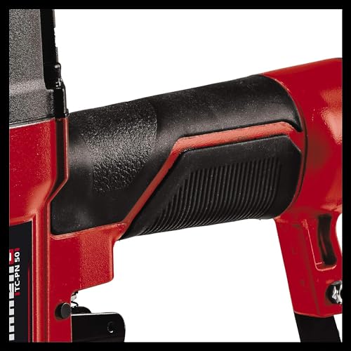 Miniatura 3 de Einhell Grapadora De Aire Comprimido Tc-Pn 50 8.3 Bar, Pistola De Clavos, Nariz De Seguridad, Incl 1500grapas Y 2000 Clavos, Botella De Aceite, Boquilla, Maletín De Transporte Rojo, Negro