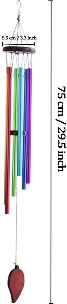 BATLAM Windspiele Licht Outdoor,Windspiele mit Bunten,Garten,Hof,Wohnkultur,29,5 Zoll/75 cm
