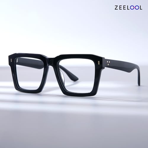 Image of Zeelool Stylish Square Blue Light Blocking Glasses for Men Computer Glasses Kenish ZJGA634947-07 Black