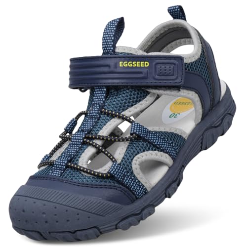 Boys Sport Sandals Summer Closed Toe Hook Loop Outdoor Athletic Walking Shoes (Toddler/Little Kid/Big Kid)