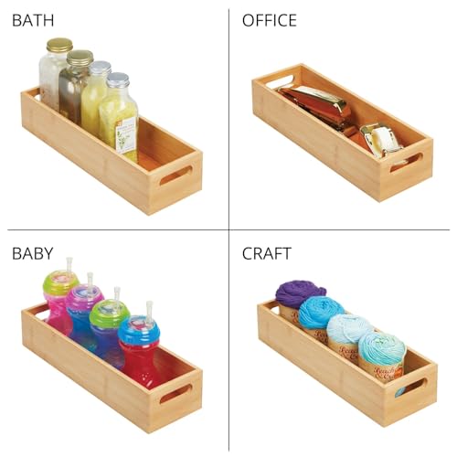 Cajas de madera mDesign para acabar con el desorden de especias y botellas 8