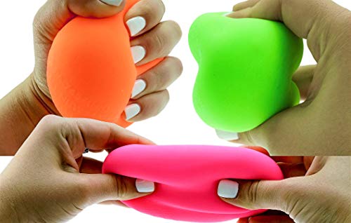 Stretchy Balls Stress Relief (144 Units) by Fun a Ton | Soft Dough Stress Ball Pull and Stretch. Hand Therapy or Sensory Fidget Toy, Squishy Anxiety Relaxing Toy. | F-401-144s