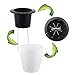 Planterhoma 5 Inch Self Watering Pots for Indoor Plants, 6 Packs African Violet Pots with Indicator, Black Wick Pot with Drainage Holes, Self Watering Planters for Orchid, Devil's Ivy, White