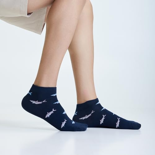 Image of Mint & Oak Men Ankle Socks, Printed Funky Socks, Cotton Unisex Ankle Length Sock, Odour Free Socks - Pack of 1