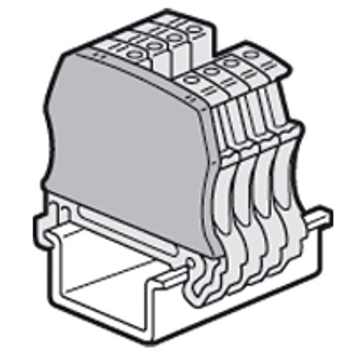 Legrand 037551 Cloison Terminale pour Blocs de Jonction à Vis Viking 3 avec 1 Entrée 1 Sortie pas de 12mm ou 15mm