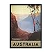Nacnic Affiche Ancienne Australie - Blue Mountains. Feuilles pour décorer Les intérieurs avec des Images publicitaires Anciennes. Cadres de décoration rétro. Format A3 sans Cadre
