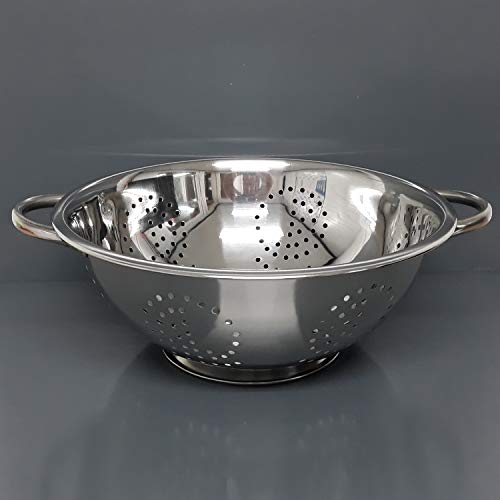 Küchensieb Abtropfsieb Edelstahl Salat Nudel Seiher Sieb 24cm massiv für Salat Nudeln und mehr (1 Stück 24cm)