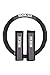 Produktbild SPARCO SPC1111KGR Set von 2 Pads + Abdeckungen Lenkrad schwarz und grau, Grey