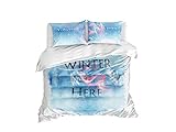 Juego de Tronos inspirado. Se Acerca El Invierno funda de edredón de cama de juego de ropa de...