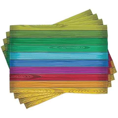 ABAKUHAUS Rainbow Placemats Set of 4 Cover