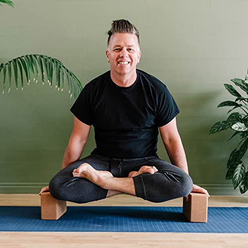 Hugger Mugger Cork Yoga Block - Naturally Grippy Texture, Durable, Made from Renewable Cork, Rounded Edges for Comfort, Great for Sweaty Hands BL-CORK - Image 8