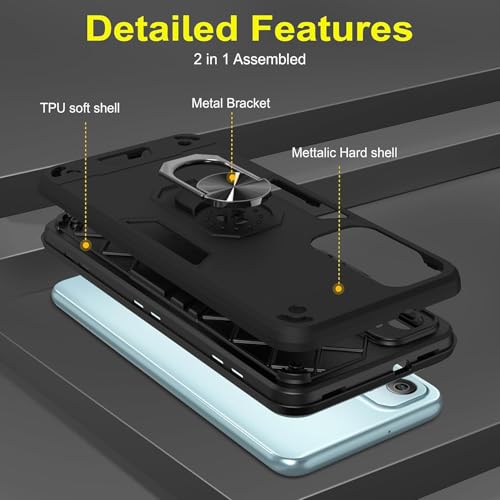 Image of NDCOM for Samsung F23 5G Back Cover, F23 5G Samsung Mobile Back Cover, Samsung Galaxy F23 5G Back Cover Ring Holder Case