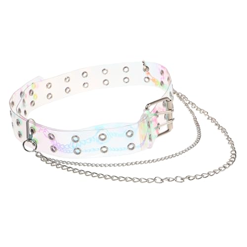 BESPORTBLE Double Grommet Belt Fashionable Waist Accessory for Dresses Trousers Durable Eye Catching for Elevating Style Showcasing Elegance