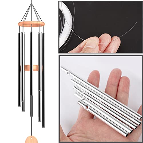 BHGT 20 Stück Windspiel Röhren Basteln - Aluminiumrohr Klangstäbe für Garten Deko - Metall Anhänger für Draußen - Aluminiumlegierungsrohre Zubehör