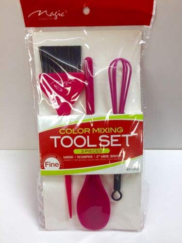 Magic Collection Color Mixing Tool Set 3 Pieces Whisk Scoop and 2 Inch Wide Brush SAL003 by Magic Collection