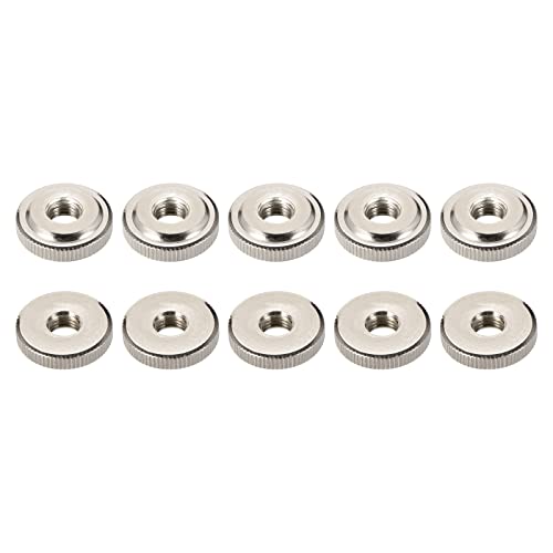 DTGN M10x8mm ローレットナット サムねじ ローレットねじ 10個 電気設備用 シルバー