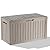 EasyUp 80 Gallon Resin Deck Box Storage Outdoor Waterproof Boxes Lockable UV Resistant Container for Patio Furniture Cushions Pool Supplies Garden Tool Sports Equipment Outside Storage Delivery