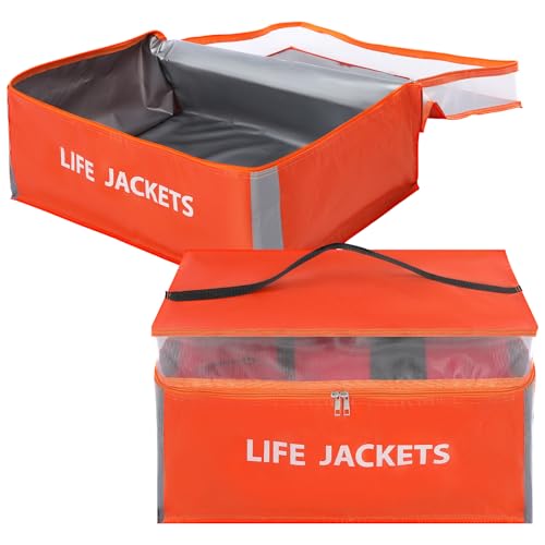Dansydaisy 2 Pcs Life Jacket Storage Bag Heavy Duty 6 Capacity Life Vest Nylon Storage Bag with...