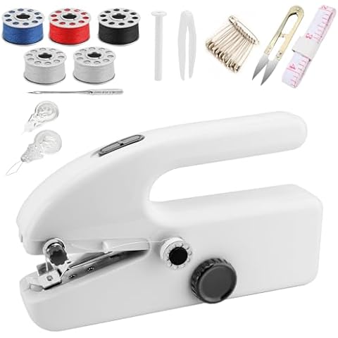 MEKOTRIN Handheld Sewing Machine for Beginners, Mini Sewing Machine for Fast Stitch with 2 Speeds, Easy to Use USB/Battery Powered, Portable Electric Sewing Kit for Clothes Fabrics and DIY Home Travel Cover