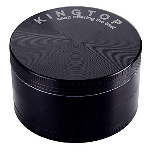 KINGTOP Herb Spice Grinder Large 3.0 Inch Black