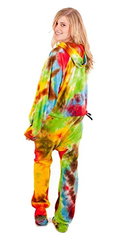 Image of Forever Lazy Footed Adult Onesies, One-Piece Pajama Jumpsuits for Men and Women, Unisex. with Detachable Feet.
