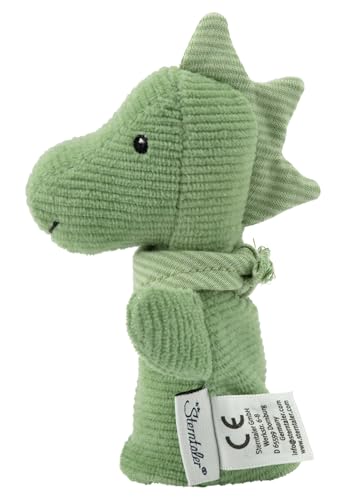 Sterntaler Fingerpuppe Dino Rexi - weiches Fingerspielzeug für Kinder - zum Erzählen, Kuscheln & Sprachförderung – Perfekter, Kleiner Spielkamerad & Geschenkidee – ideal unterwegs, steingrün