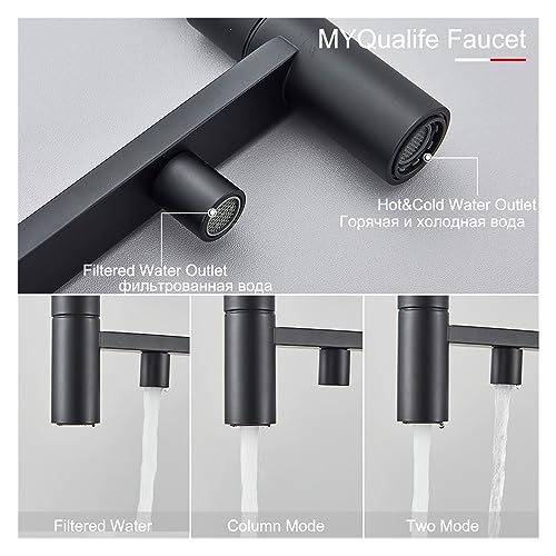 Robinet de cuisine filtré eau potable mitigeur eau chaude et froide laiton