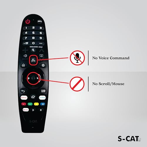 Image of S-CAT Compatible with LG TV Magic Smart Remote Control Model AKB75855501 AN-MR20GA Without Scroll Mouse Pointer & Non Voice Command (Match Old Remote Exactly, Contact Customer Care for Order)