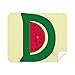 D Alphabet Watermelon Fruit Cute Pattern Cleaning Cloth Screen Cleaner 2pcs Suede Fabric
