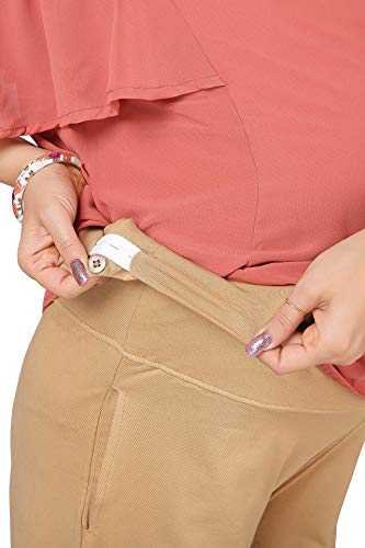 Image of Women's Cotton Lycra Over The Belly Maternity Leggings for Pregnant Women for Pre & Post Pregnancy