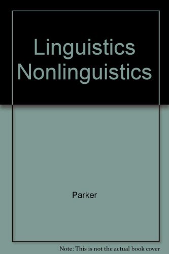 Linguistics for Non-linguists 0205135730 Book Cover