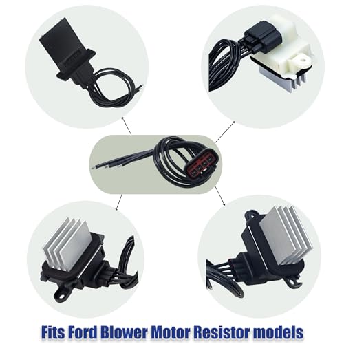 Image of HVAC Blower Motor Resistor Connector Plug Wiring Harness Pigtail | Compatible with Ford F150 Fiesta Expedition Mustang Freestar Freestyle Mercury Nissan Titan OEM# 3U2Z14S411ZEA