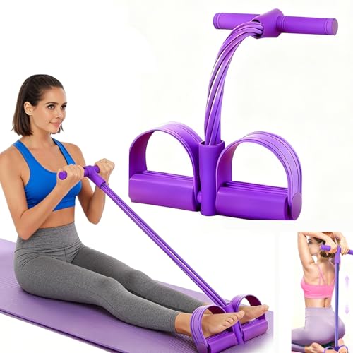 Kuchli Bande de Résistance Musculation 6 Tubes avec Pédale, Corde de Tension Multifonction - Élastique de Fitness Abdominaux, Cuisses, Bras - Équipement de...