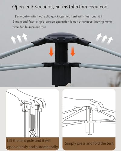 Carpa automática JSWHYBD para camping 5-8 personas miniatura 4