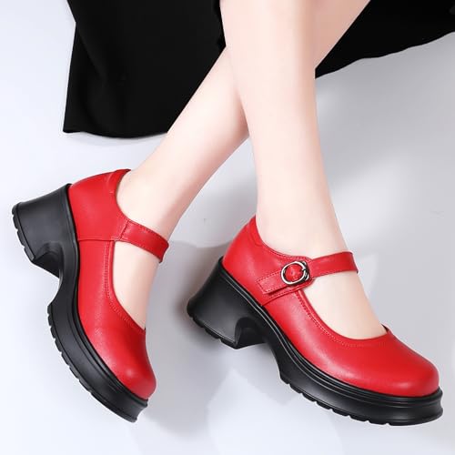 Mary Jane Shoes Women Platform Mary Janes Heels Women's Chunky Pumps Dress Shoes Ladies Work Comfortable Dressy Casual Footwear3