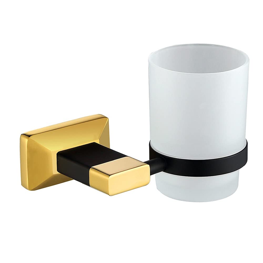 Moderno juego de accesorios de baño negro y latón, toallero, soporte para papel higiénico, soporte para cepillo de dientes, accesorios elegantes para decoración contemporánea de baño