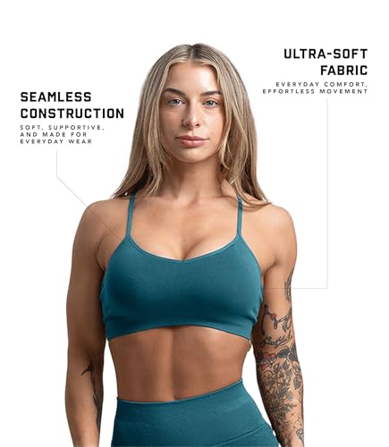 Image of Gymreapers Seamless Sports Bra for Women - Wireless Compression Padded Supportive Bras for Gym, Yoga, & Fitness