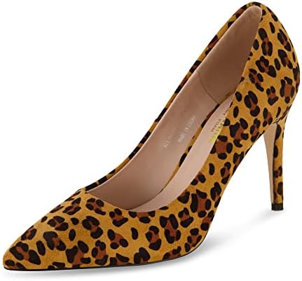 CUSHIONAIRE Women's Lola Dress Pump with +Comfort, Wide Widths Available, Leopard 8.5